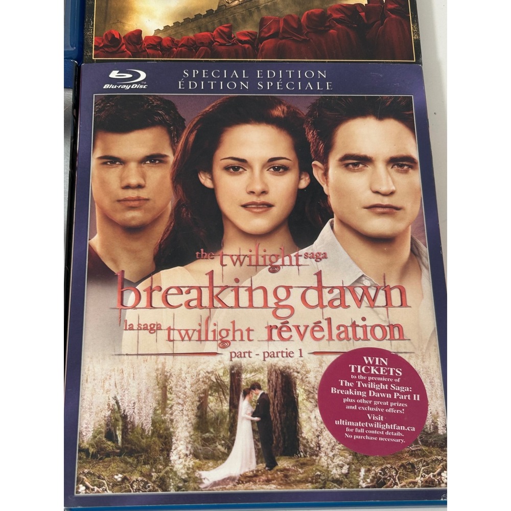 The Twilight Saga Blu-ray Lot Twilight New Moon Eclipse Breaking Dawn Part 1 - Picture 5 of 10